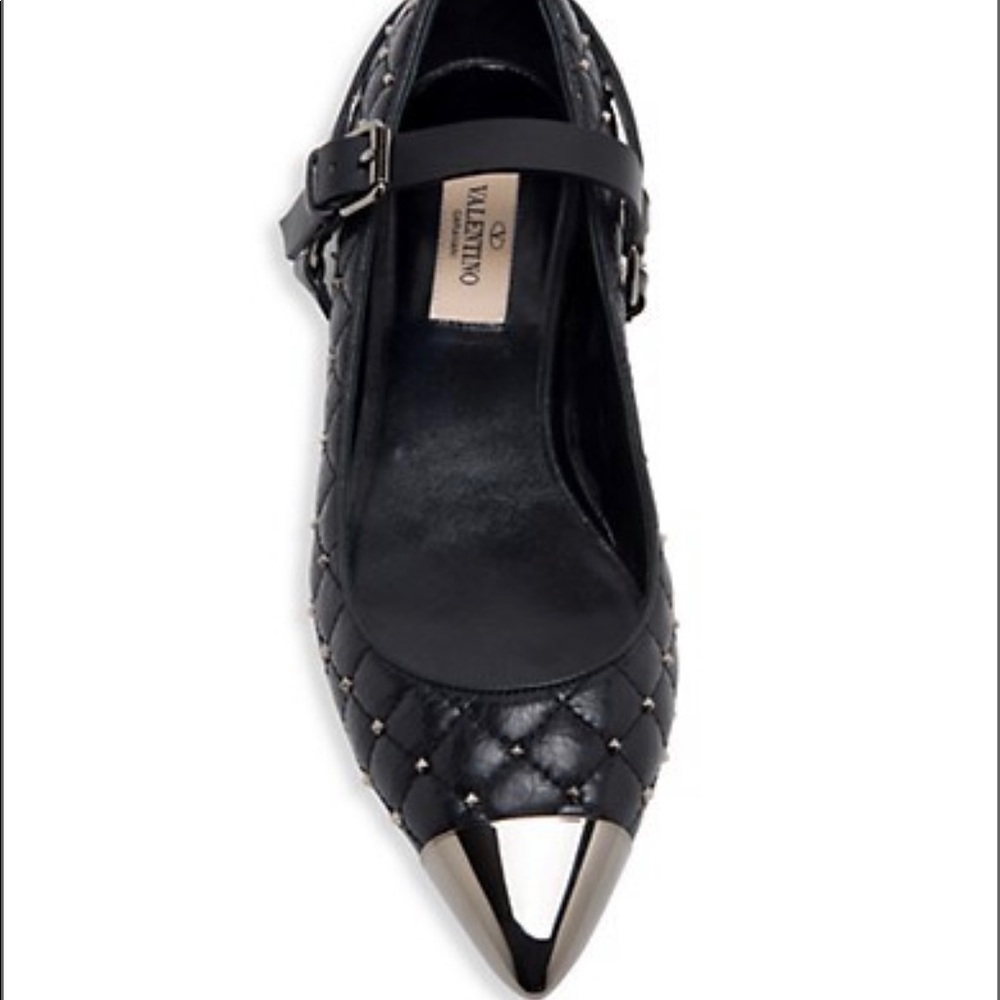 Sold  Valentino rockstud spike ballet flat 37